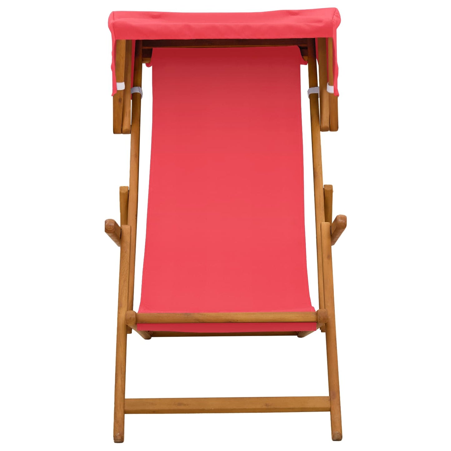 Deck Chair 2 pcs 3 Position Solid Eucalyptus Wood Red