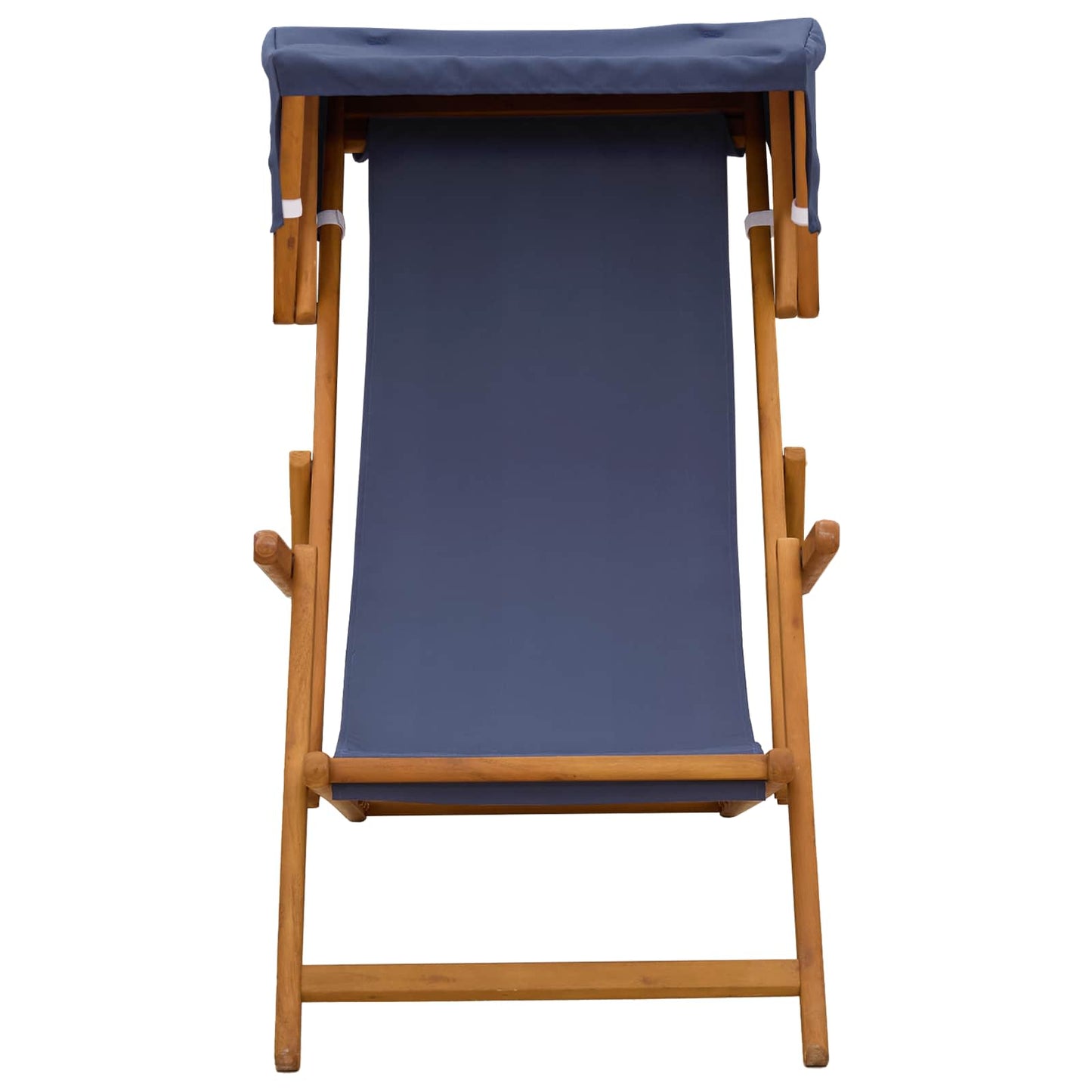 Deck Chair 2 pcs 3 Position Solid Eucalyptus Wood Blue