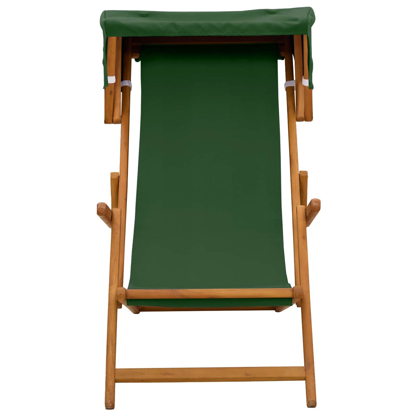 Deck Chair 2 pcs 3 Position Solid Eucalyptus Wood Green