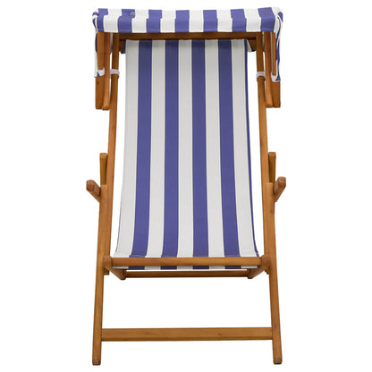 Deck Chair 2 pcs 3 Position Solid Eucalyptus Wood