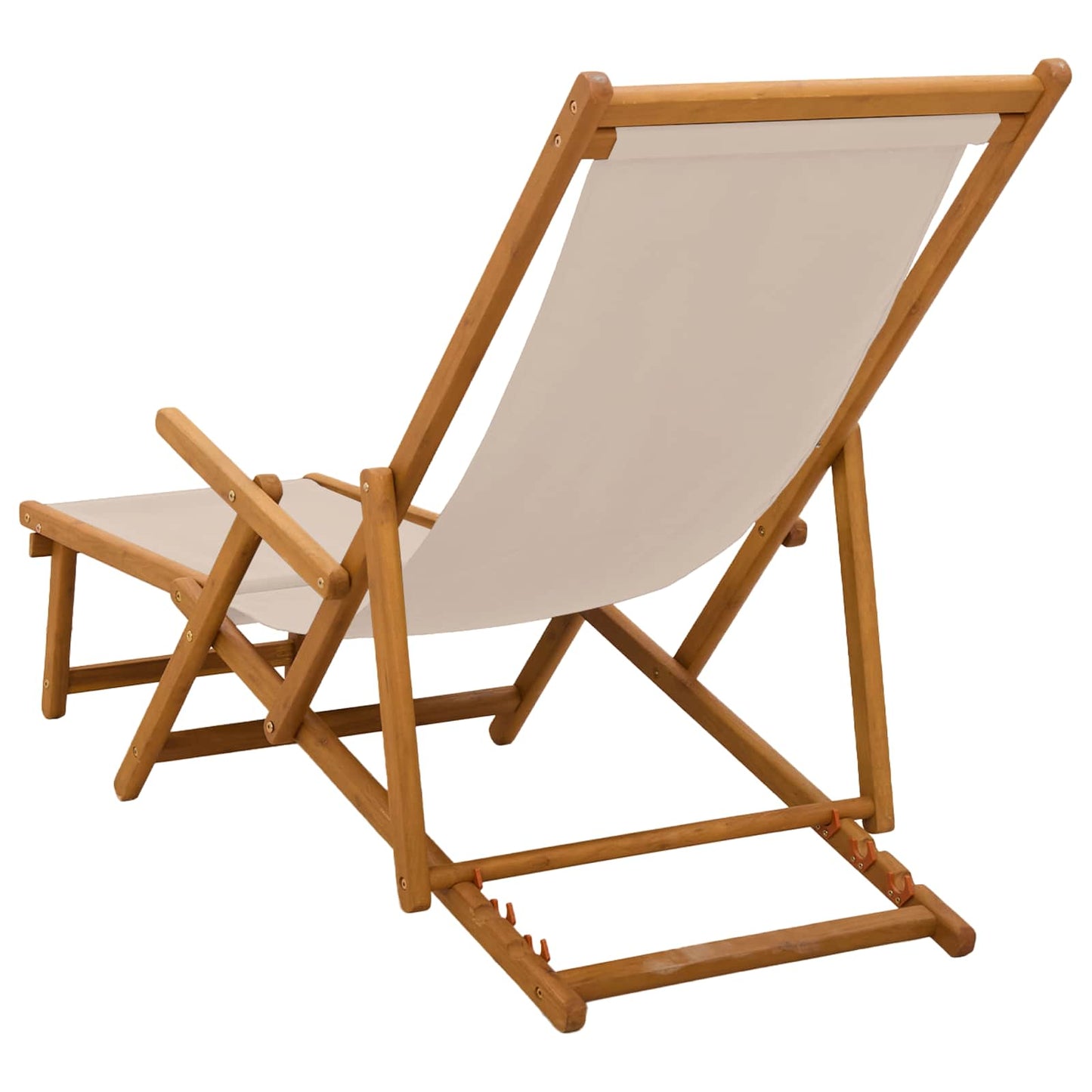 Folding Sun Lounger 2 pcs 3 Position Solid Eucalyptus Wood