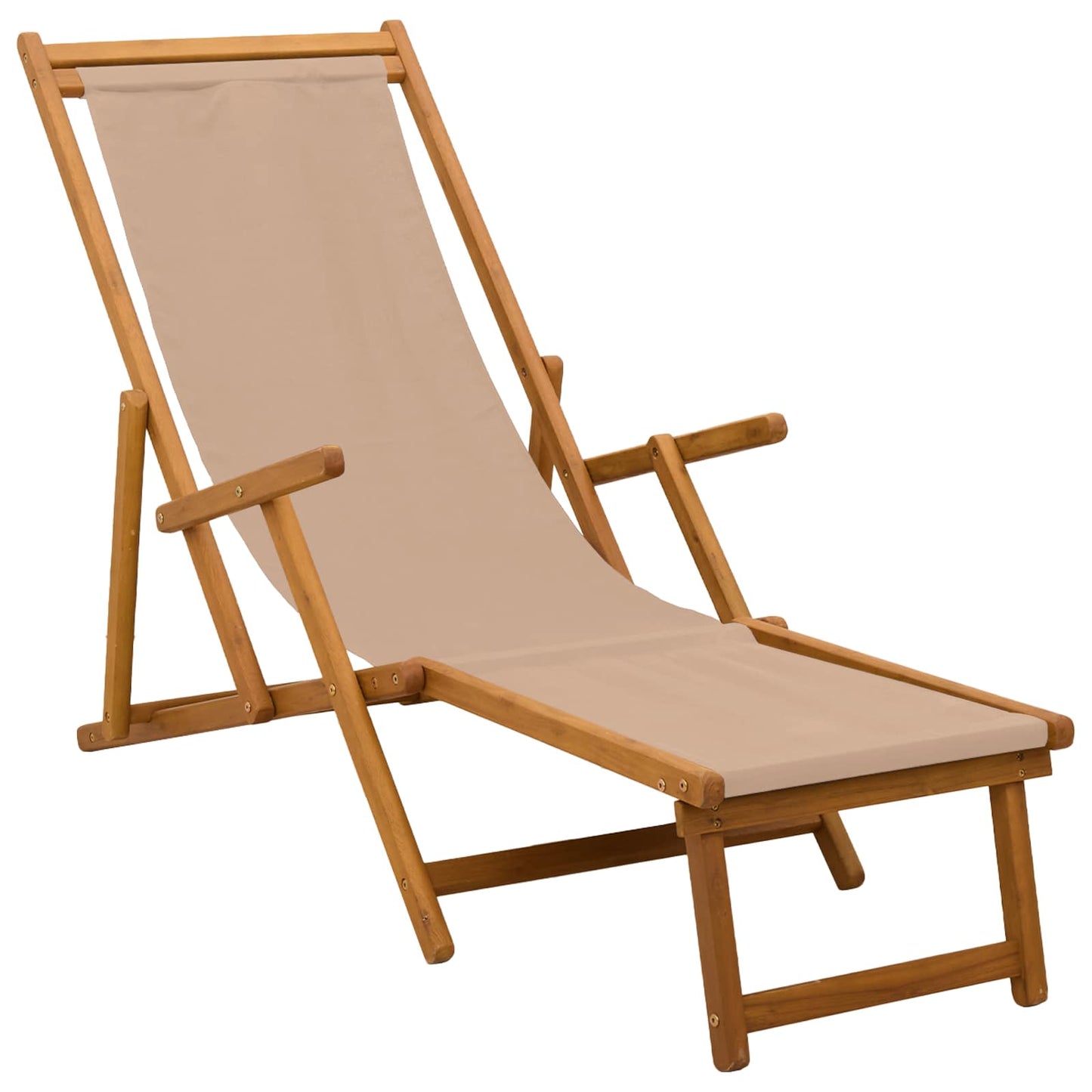 Folding Sun Lounger 2 pcs 3 Position Solid Eucalyptus Wood