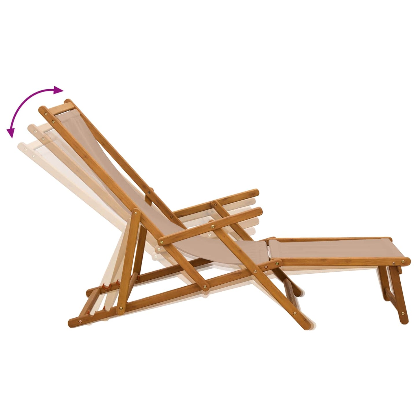 Folding Sun Lounger 2 pcs 3 Position Solid Eucalyptus Wood