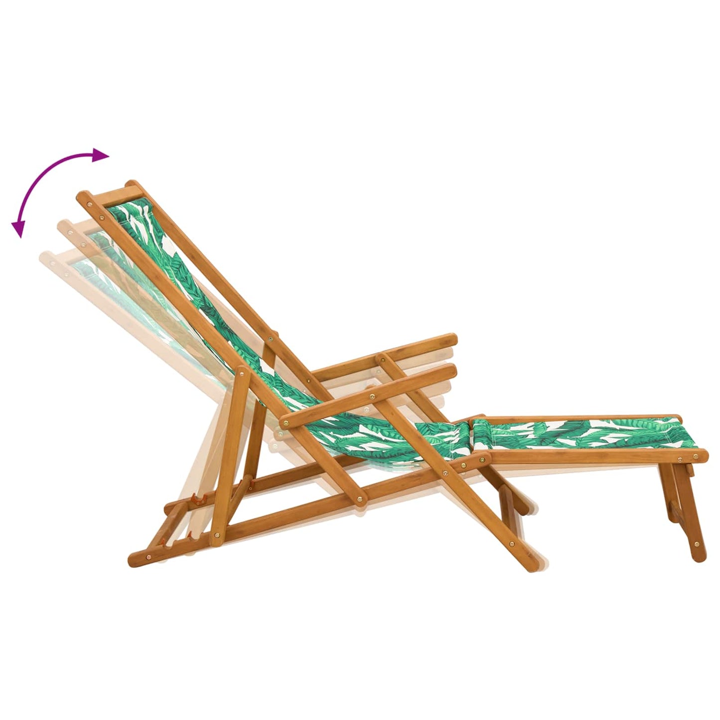 Folding Sun Lounger 2 pcs 3 Position Solid Eucalyptus Wood