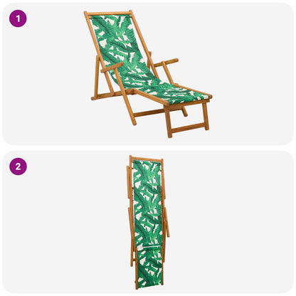 Folding Sun Lounger 2 pcs 3 Position Solid Eucalyptus Wood