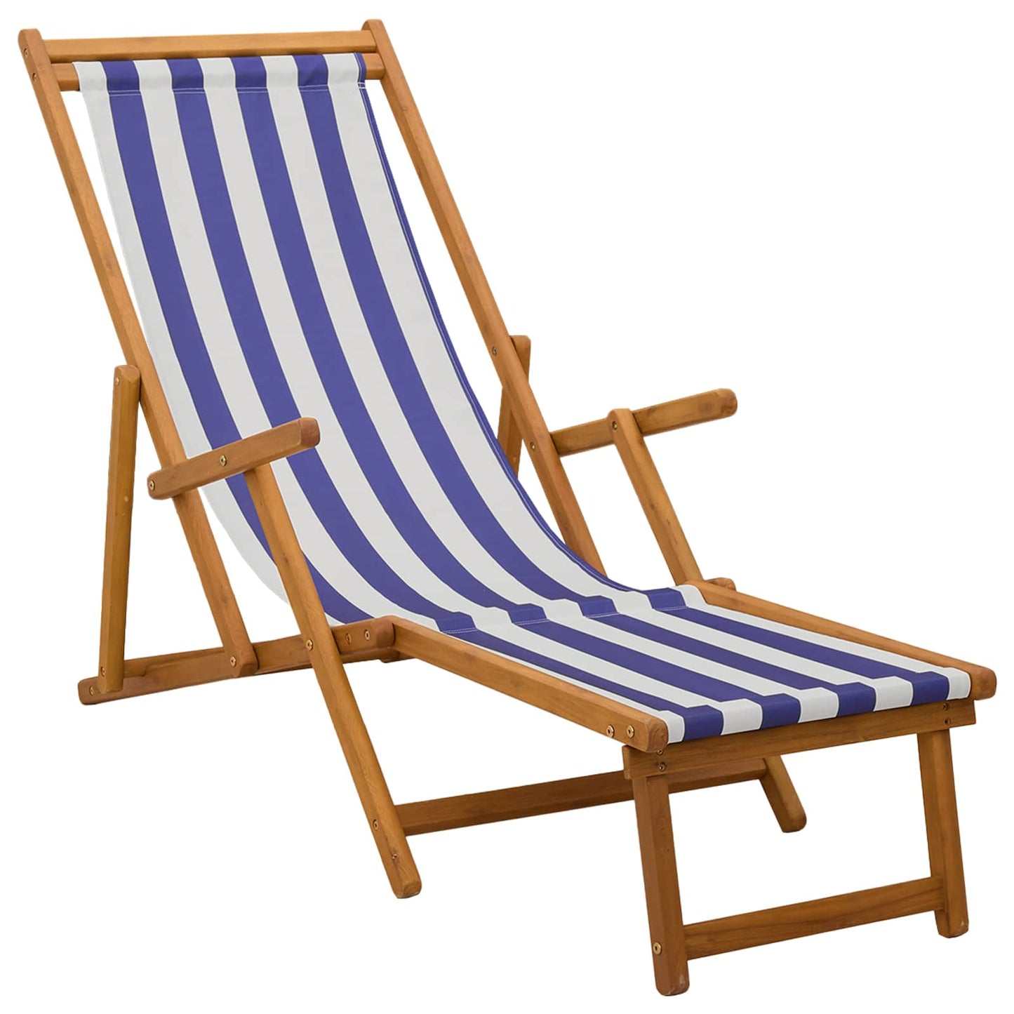 Folding Sun Lounger 2 pcs 3 Position Solid Eucalyptus Wood