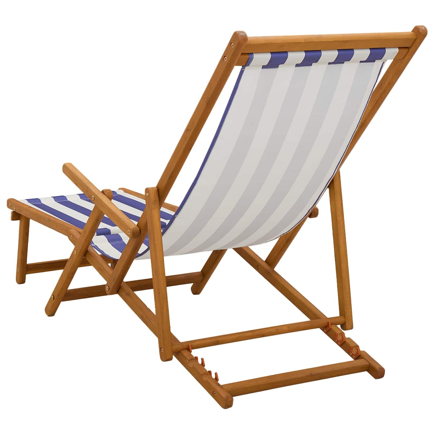Folding Sun Lounger 2 pcs 3 Position Solid Eucalyptus Wood