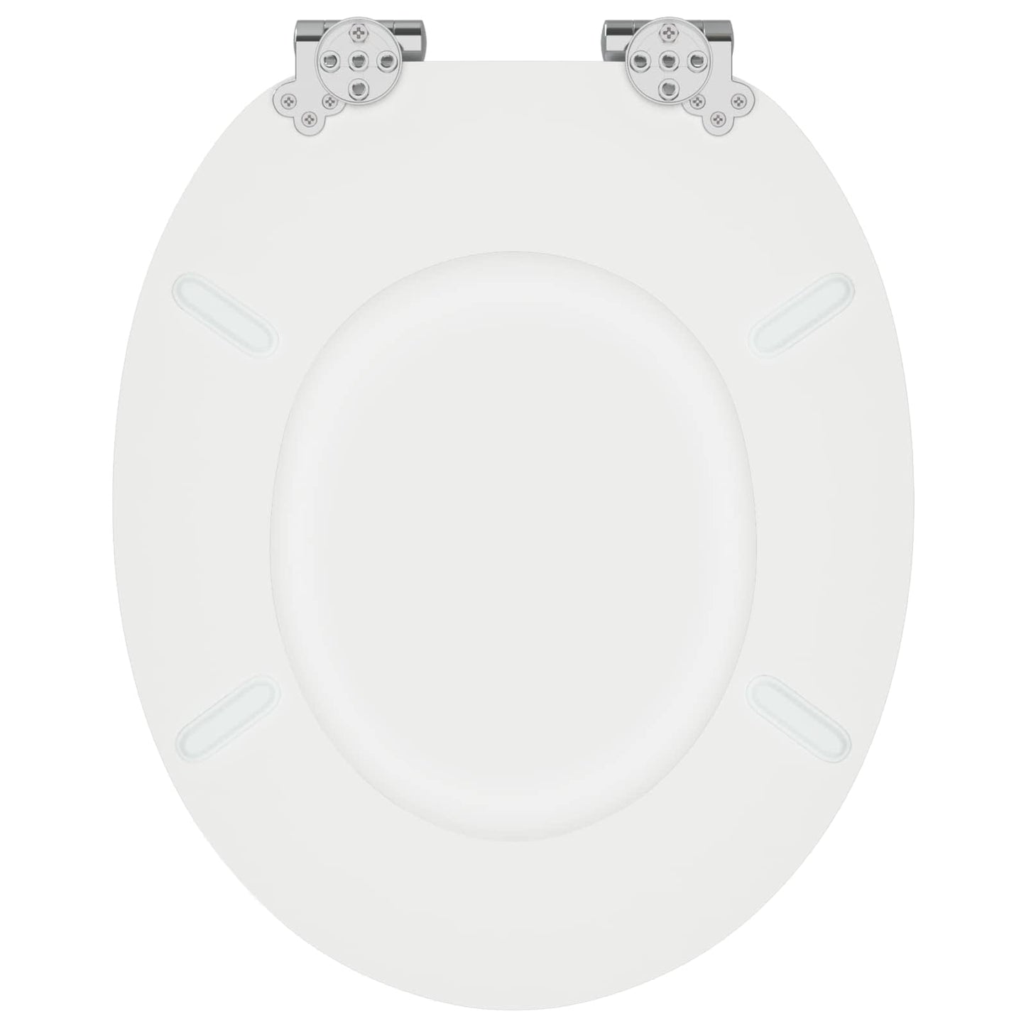 Soft-Close Toilet Seat White 44 x 38 cm MDF board
