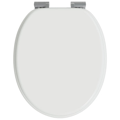 Soft-Close Toilet Seat White 44 x 38 cm MDF board