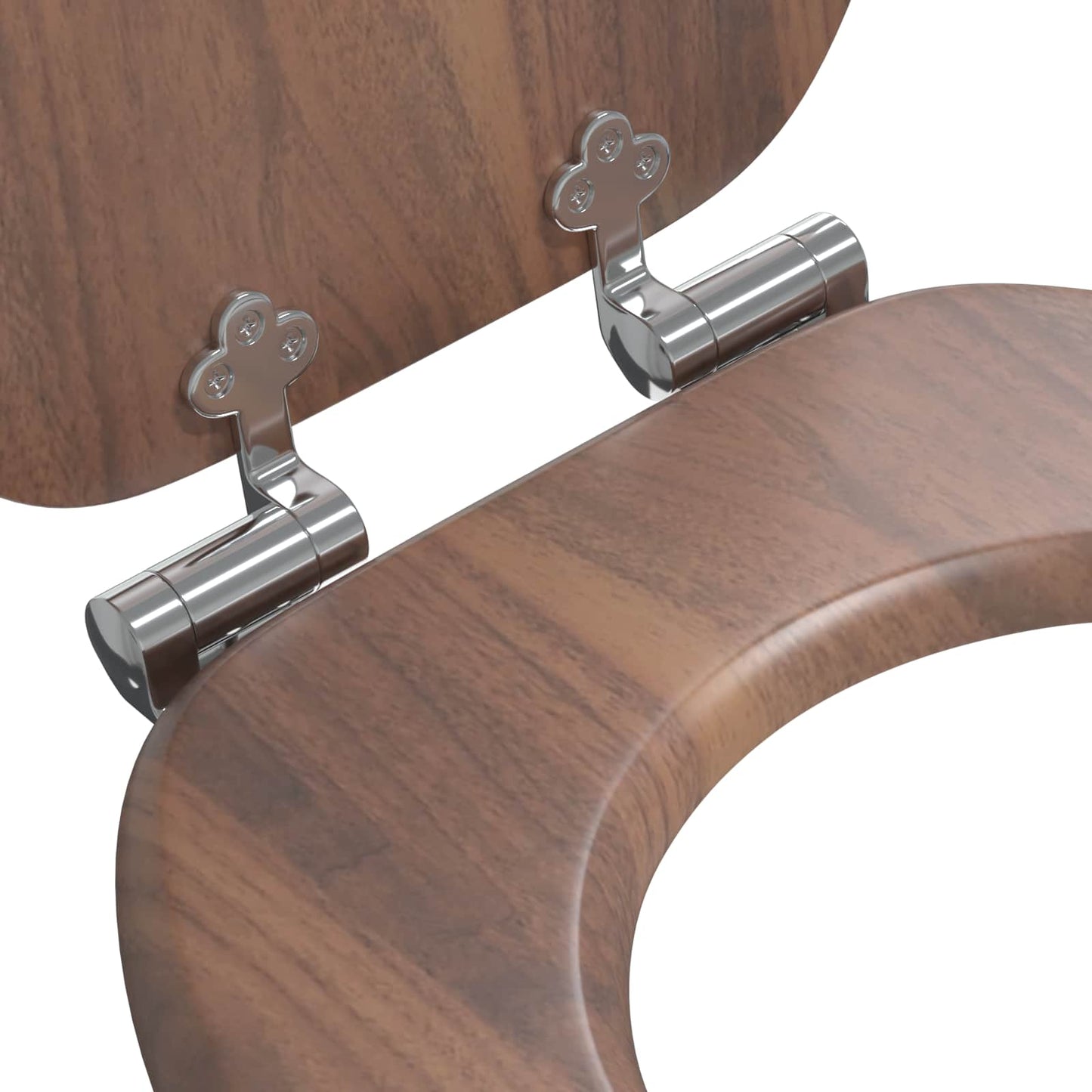 Soft-Close Toilet Seat Brown 44 x 38 cm MDF board
