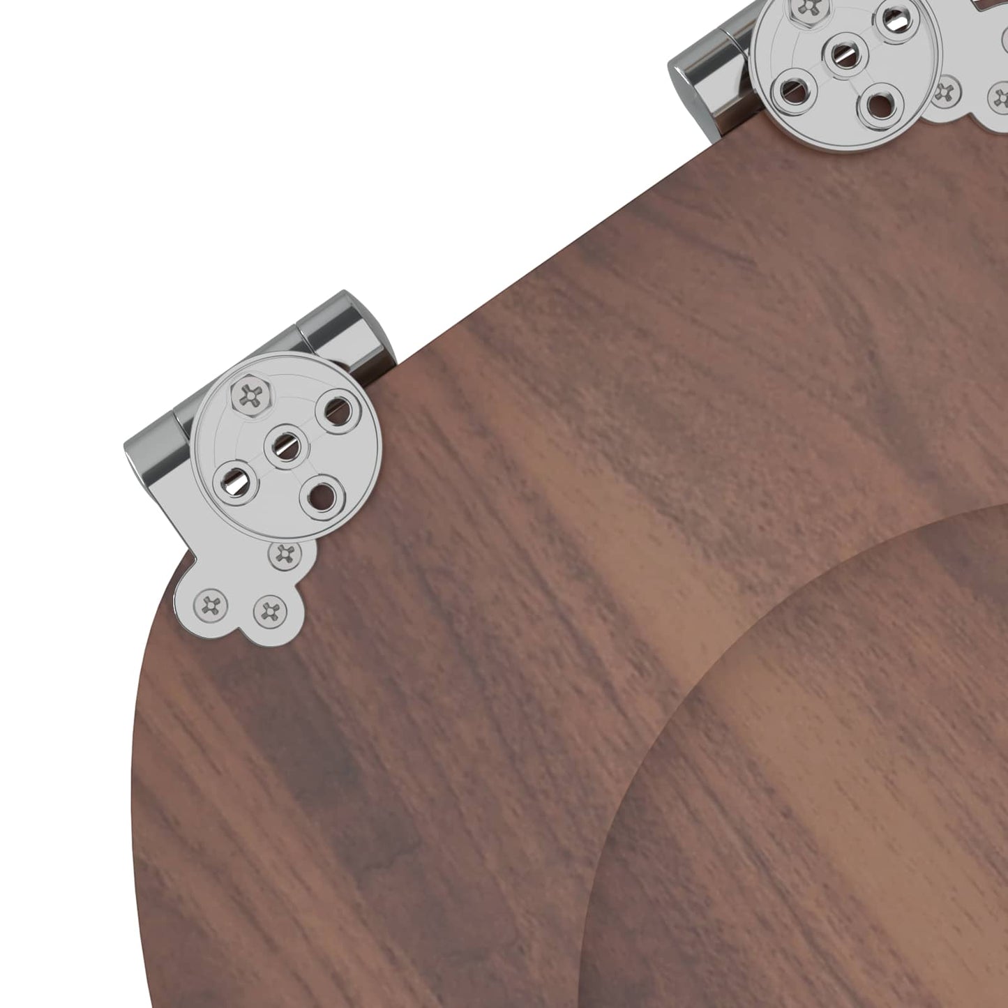 Soft-Close Toilet Seat Brown 44 x 38 cm MDF board