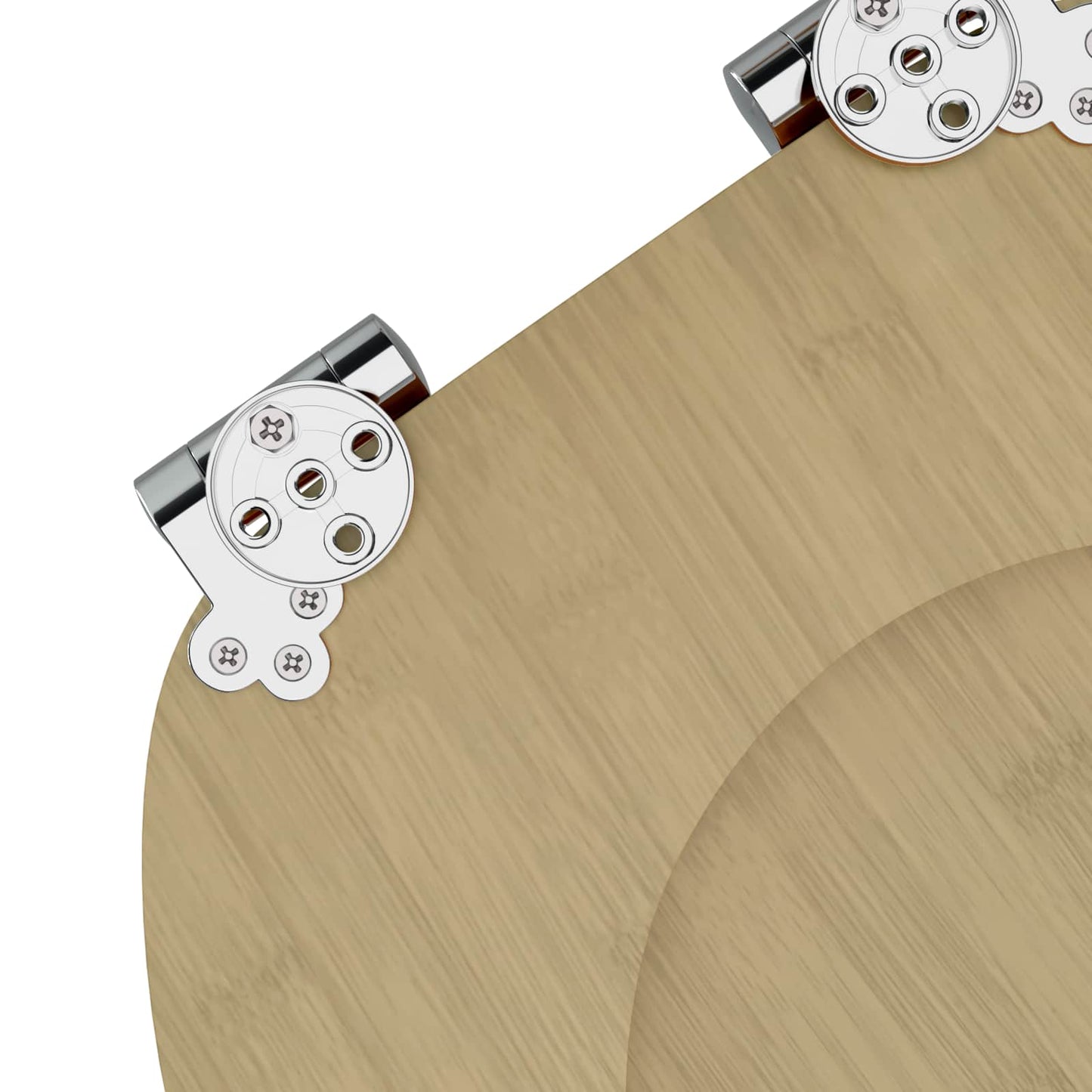 Soft-Close Toilet Seat Light Bamboo Color 44 x 38 cm MDF board