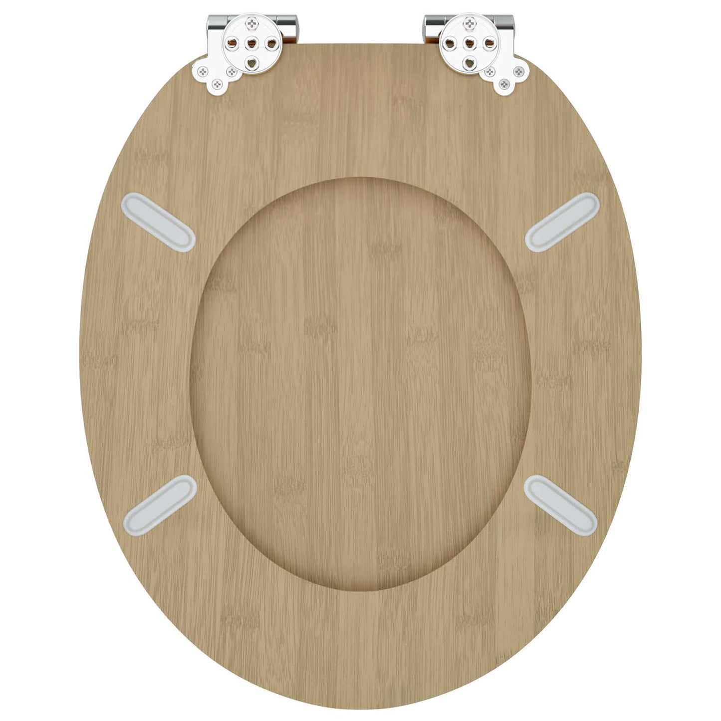 Soft-Close Toilet Seat Light Bamboo Color 44 x 38 cm MDF board