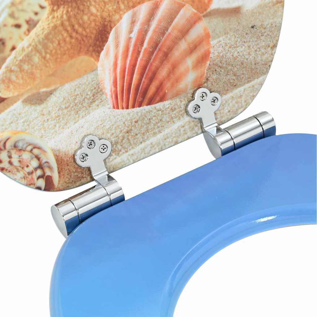 Soft-Close Toilet Seat Sea Muschel 44 x 38 cm MDF board
