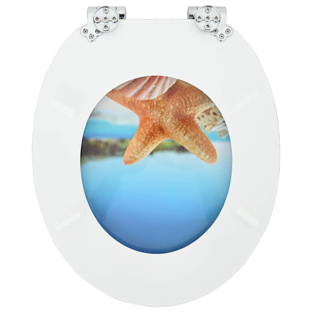 Soft-Close Toilet Seat Sea Muschel 44 x 38 cm MDF board