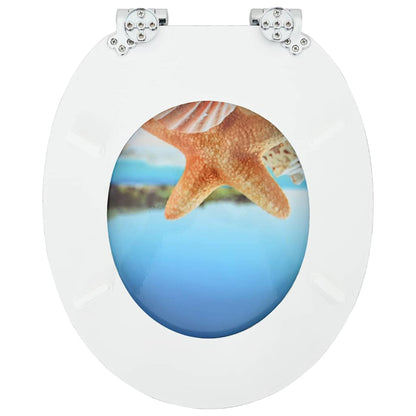 Soft-Close Toilet Seat Sea Muschel 44 x 38 cm MDF board