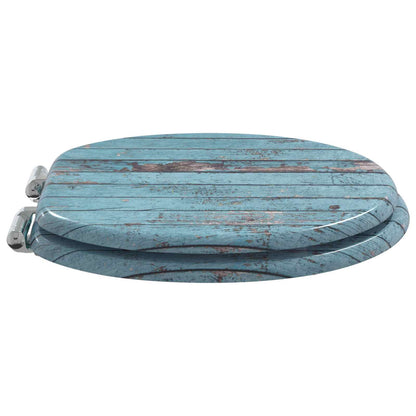 Soft-Close Toilet Seat Blue 44 x 38 cm MDF board