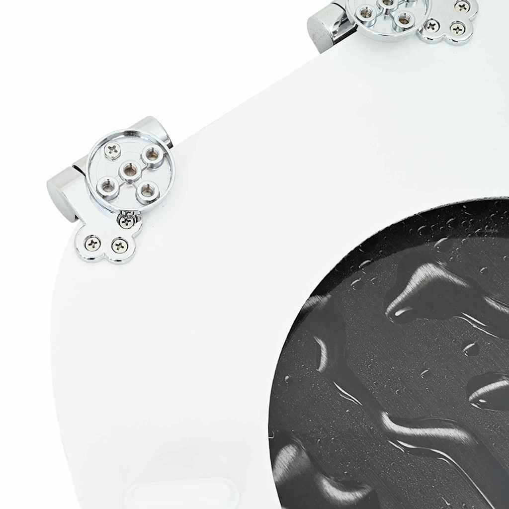 Soft-Close Toilet Seat Grey 44 x 38 cm MDF board