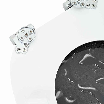 Soft-Close Toilet Seat Grey 44 x 38 cm MDF board