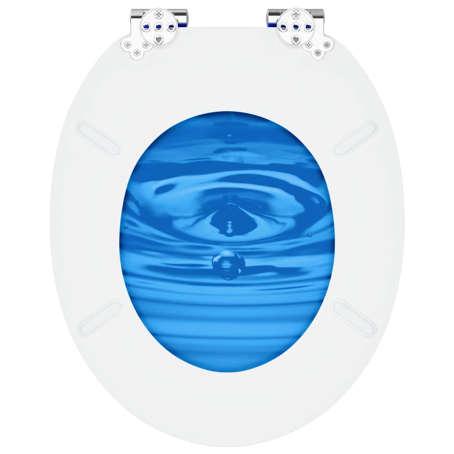 Soft-Close Toilet Seat Blue Drop 44 x 38 cm MDF board