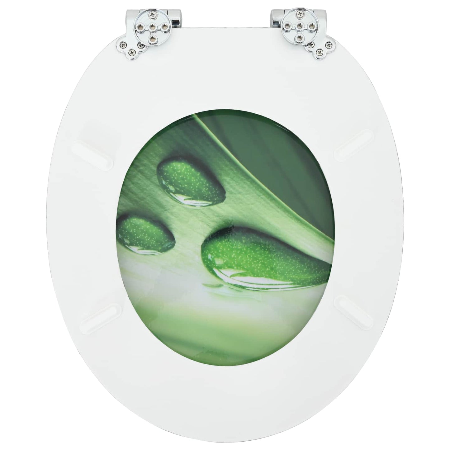 Soft-Close Toilet Seat Green Drop 44 x 38 cm MDF board