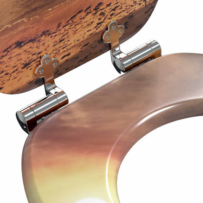 Soft-Close Toilet Seat Orange 44 x 38 cm MDF board