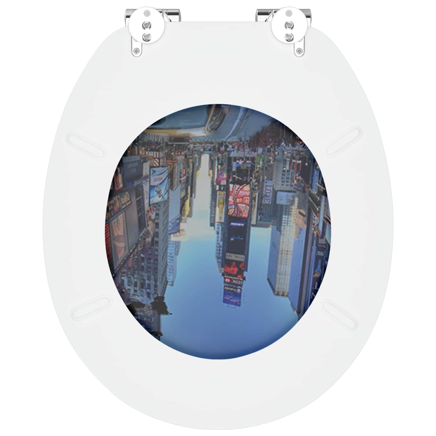 Soft-Close Toilet Seat Multicolour 44 x 38 cm MDF board