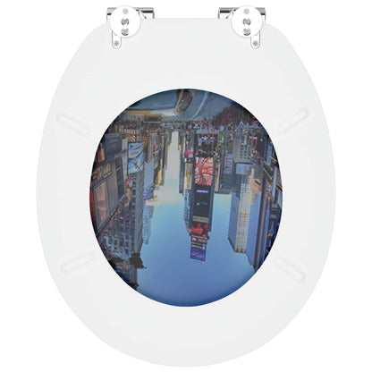 Soft-Close Toilet Seat Multicolour 44 x 38 cm MDF board
