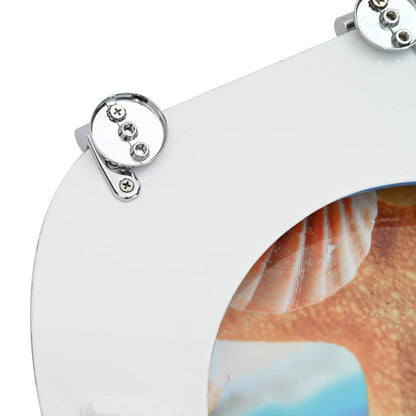 Soft-Close Toilet Seat Light Blue 44 x 38 cm MDF board