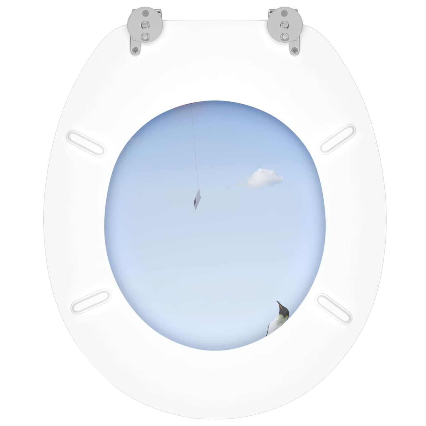 Soft-Close Toilet Seat Blue 44 x 38 cm MDF board