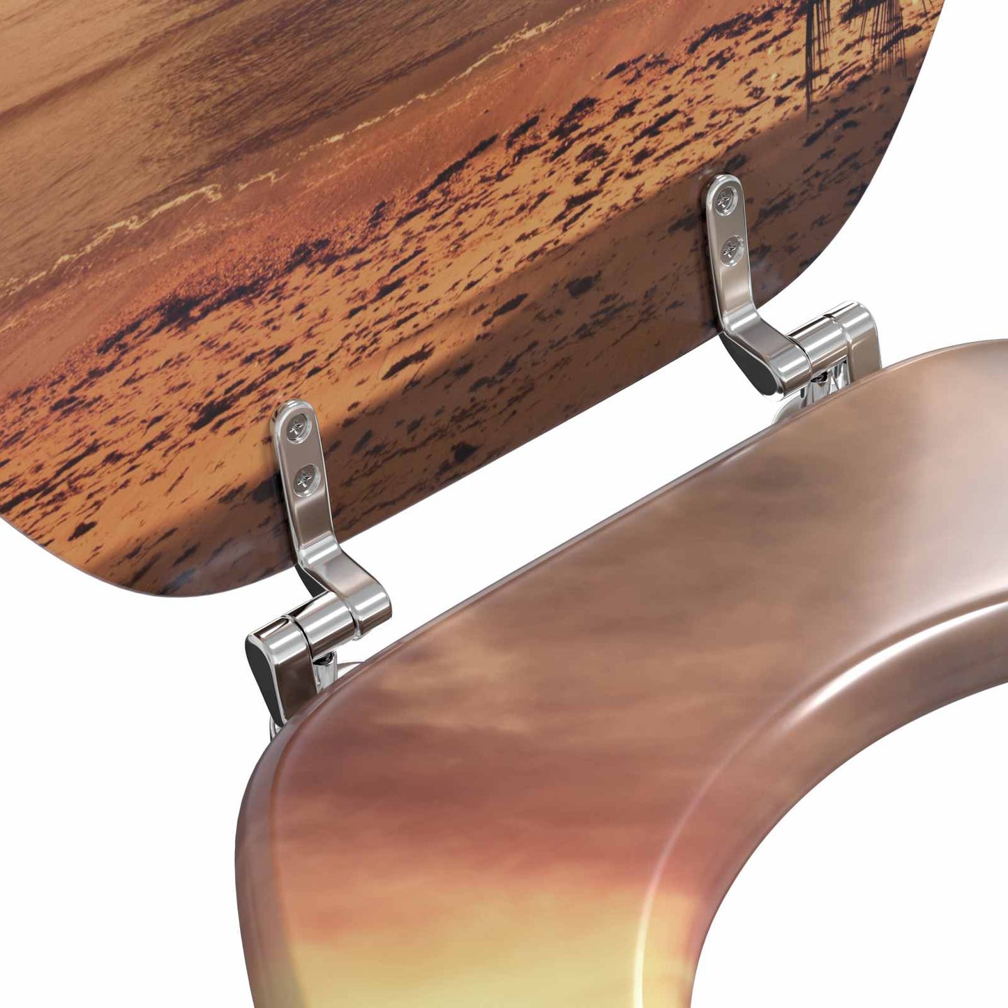 Soft-Close Toilet Seat Orange 44 x 38 cm MDF board