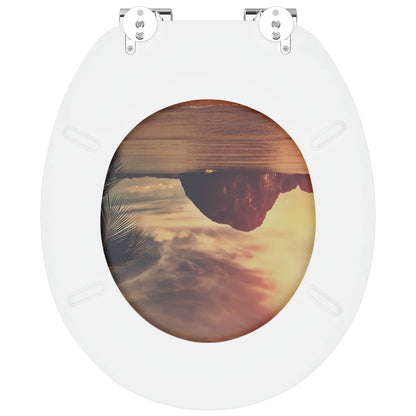 Soft-Close Toilet Seat Orange 44 x 38 cm MDF board