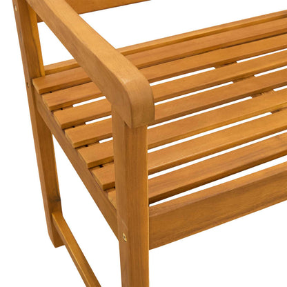 Outdoor Bench Natural 150 x 55.5 x 90 cm Solid Acacia Wood