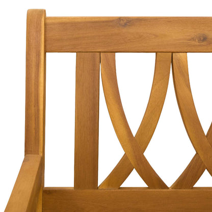 Outdoor Bench Natural 150 x 55.5 x 90 cm Solid Acacia Wood