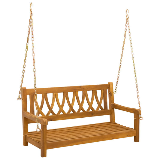 Garden Swing Bench 2 -Seater 110 x 56 x 58 cm Solid Acacia Wood