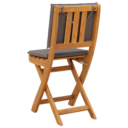 Garden Chair 4 pcs Dark Grey Solid Acacia Wood