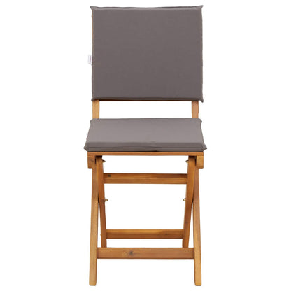 Garden Chair 4 pcs Dark Grey Solid Acacia Wood