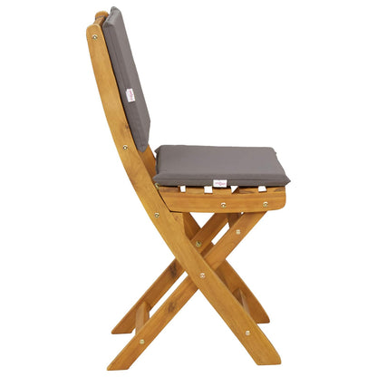 Garden Chair 4 pcs Dark Grey Solid Acacia Wood