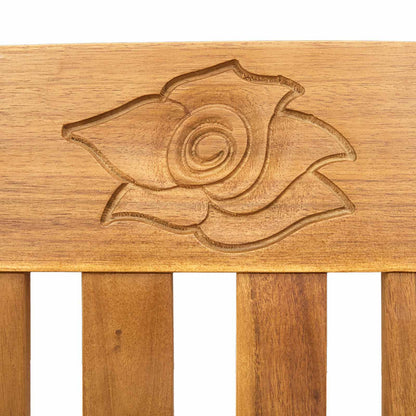 Rose Bench Natural 44.88 x 18.11 x 32.48 in Solid Acacia Wood