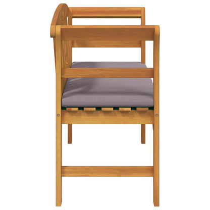 Rose Bench Natural 44.88 x 18.11 x 32.48 in Solid Acacia Wood