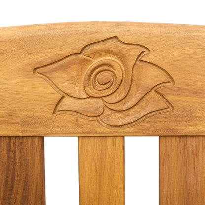 Rose Bench Natural 26.97 x 18.11 x 32.48 in Solid Acacia Wood