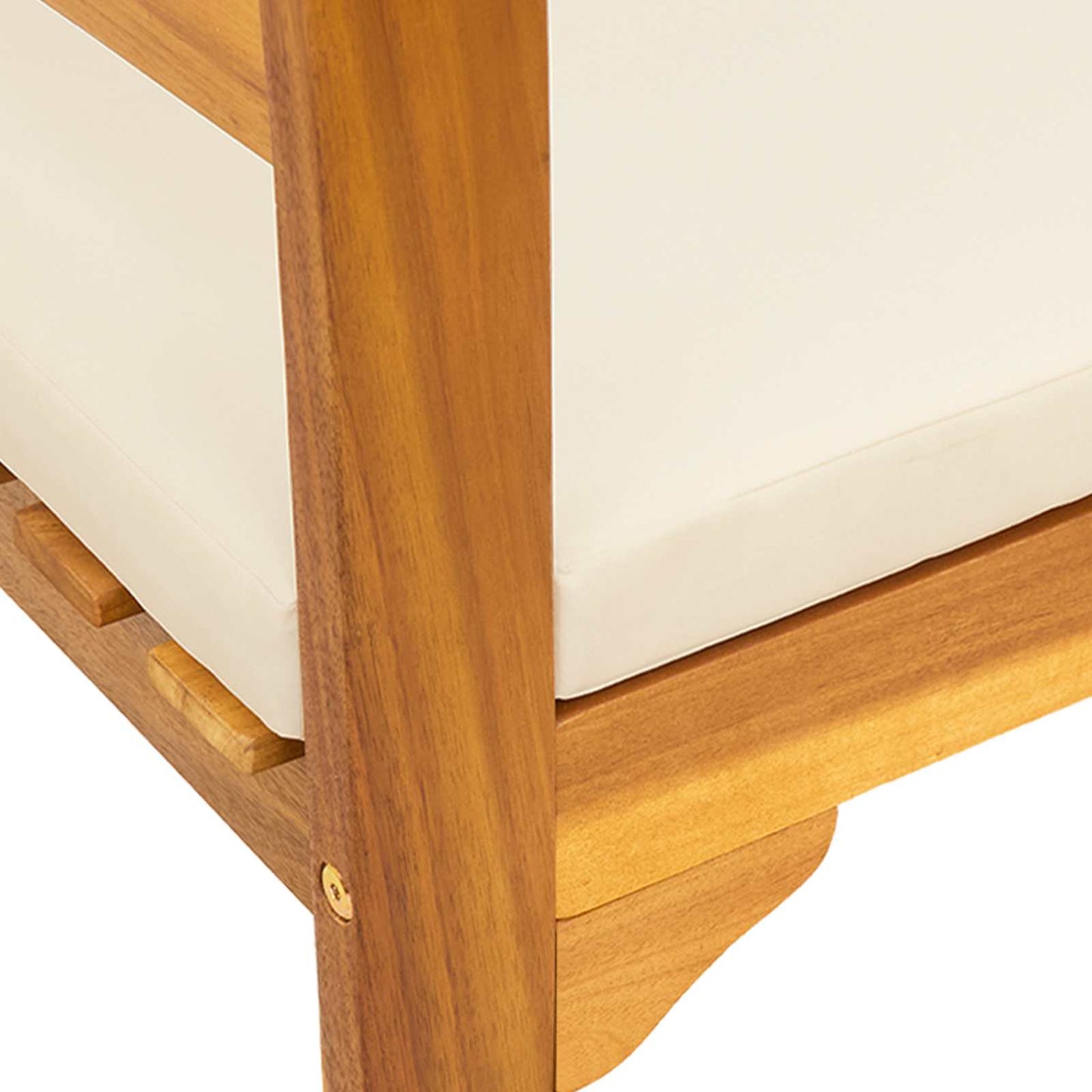 Rose Bench Natural 26.97 x 18.11 x 32.48 in Solid Acacia Wood