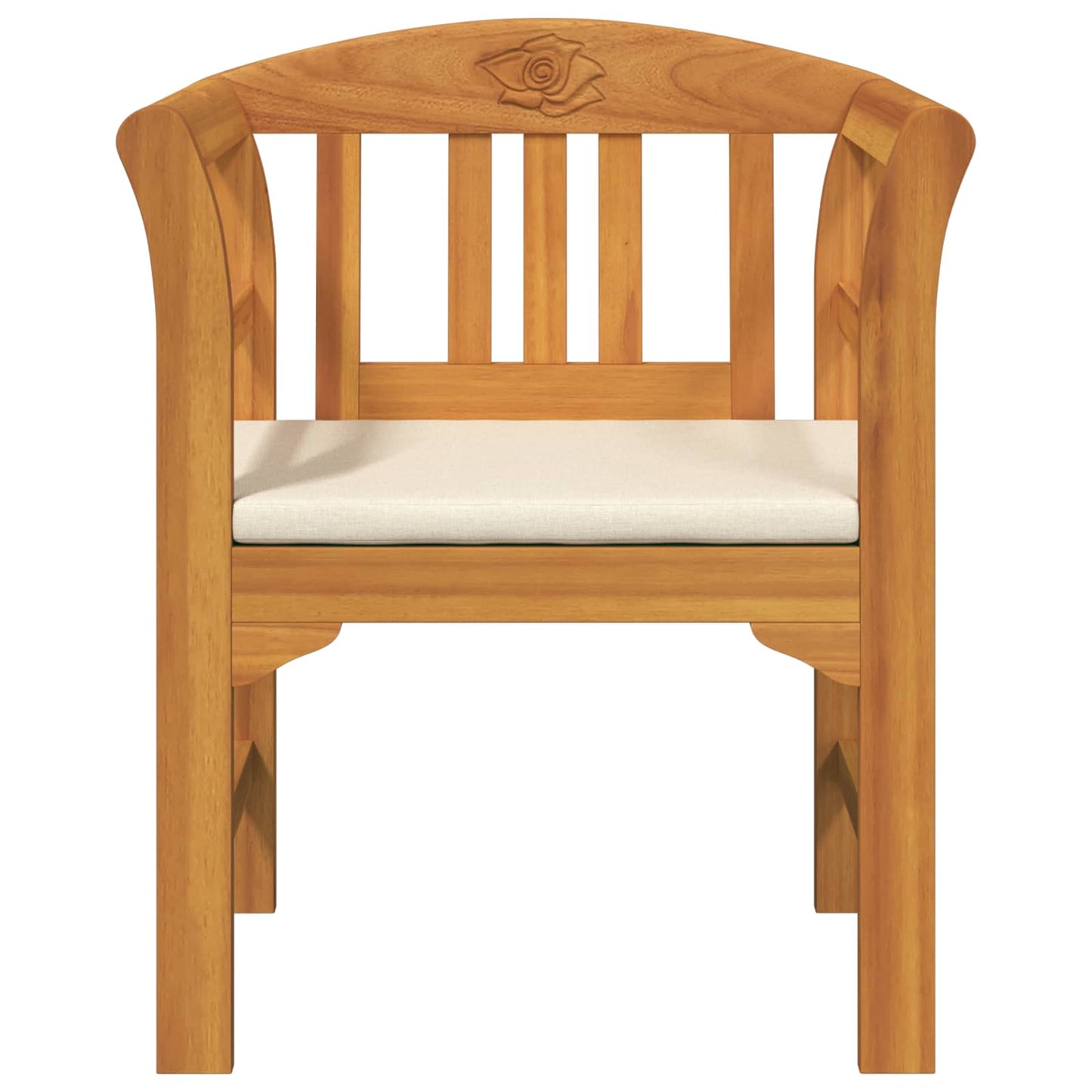 Rose Bench Natural 26.97 x 18.11 x 32.48 in Solid Acacia Wood