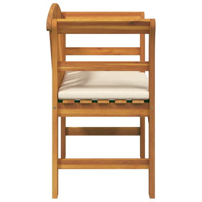 Rose Bench Natural 26.97 x 18.11 x 32.48 in Solid Acacia Wood