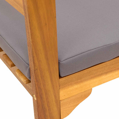 Rose Bench Natural 26.97 x 18.11 x 32.48 in Solid Acacia Wood