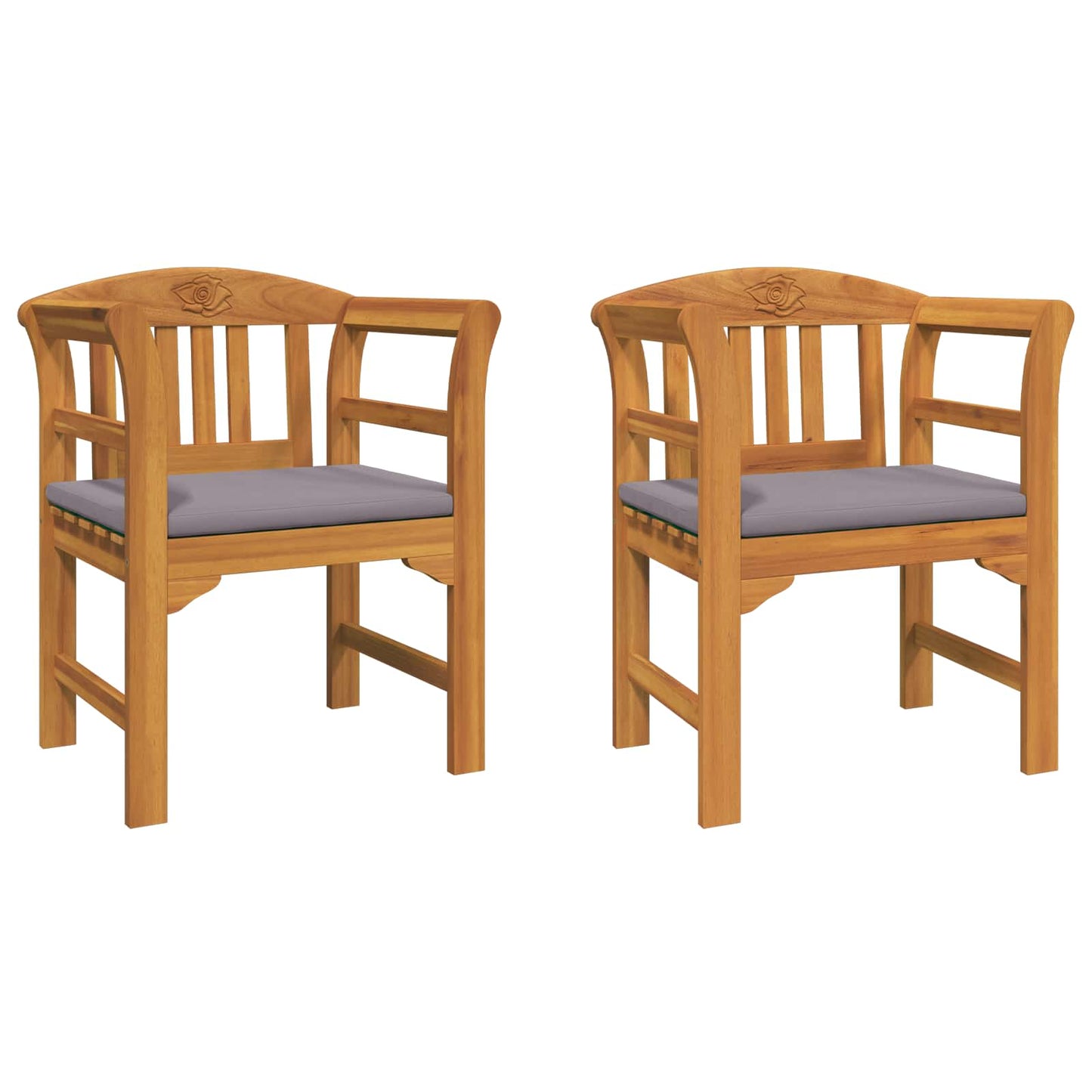 Rose Bench Natural 26.97 x 18.11 x 32.48 in Solid Acacia Wood
