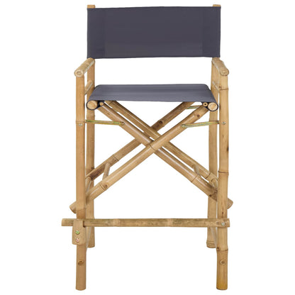 Folding Director's Chair 2 pcs Natural Bamboo