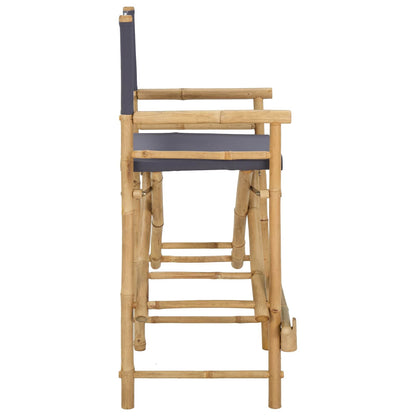Folding Director's Chair 2 pcs Natural Bamboo
