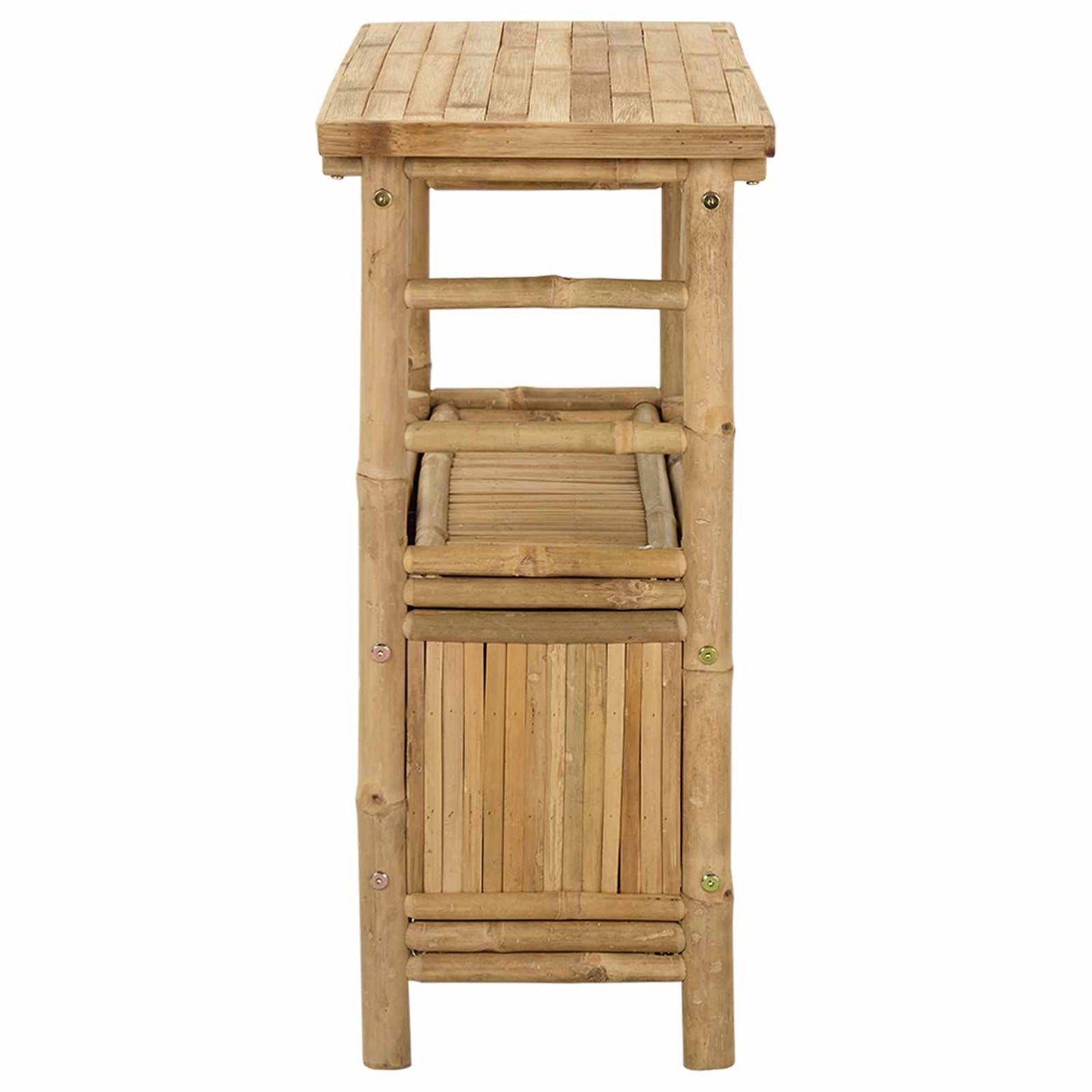 Console Table with Door Natural 31.50 x 13.78 x 29.53 in Bamboo