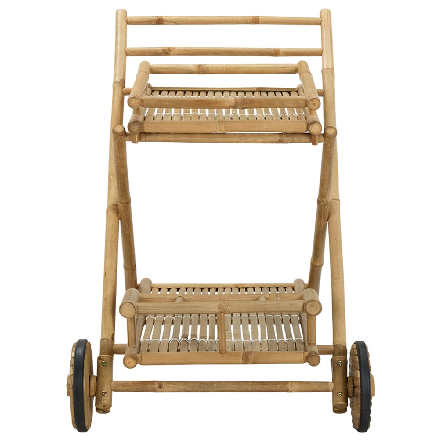 Tea Trolley with wheels Natural 79 x 67.5 x 84 cm Bamboo